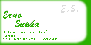 erno supka business card